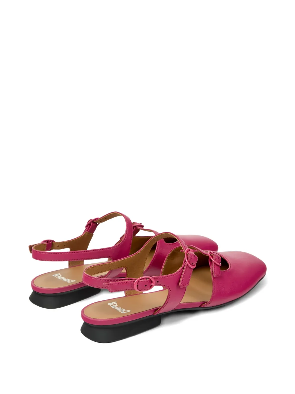 Camper Casi Myra leren sandalen met gesp Roze