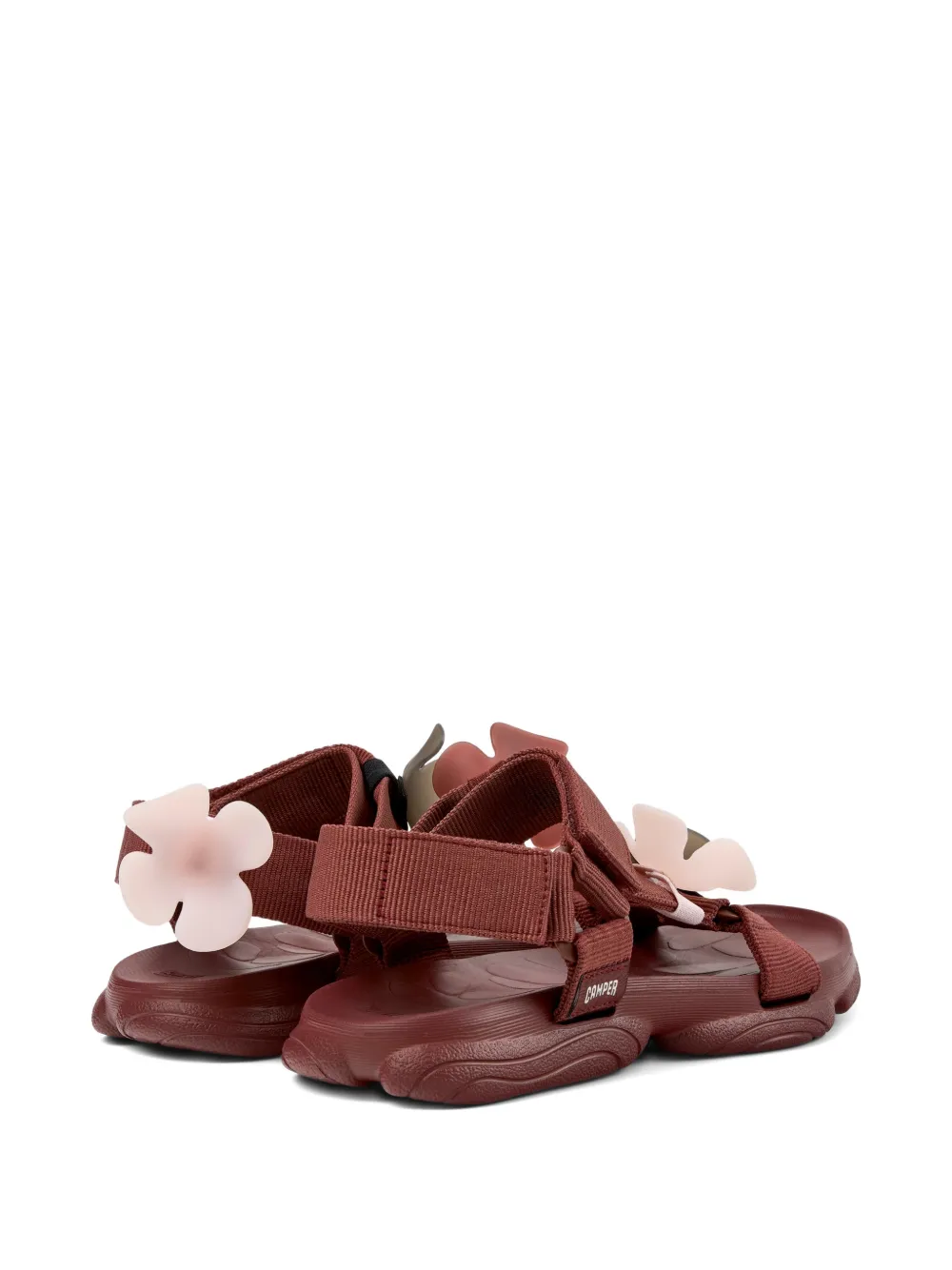 Camper Karst sandalen met bloemdetail Rood