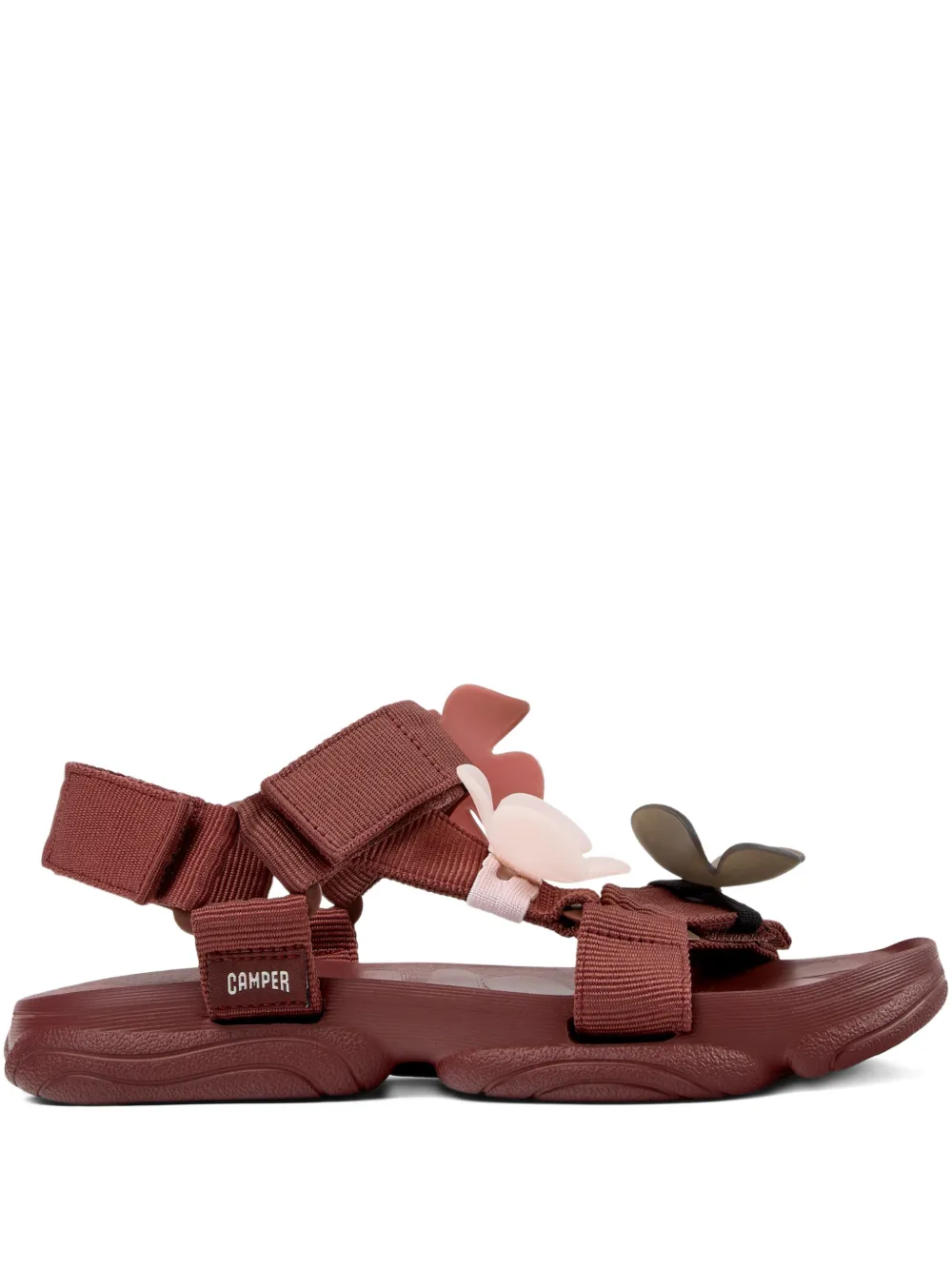 Camper Karst sandalen met bloemdetail Rood