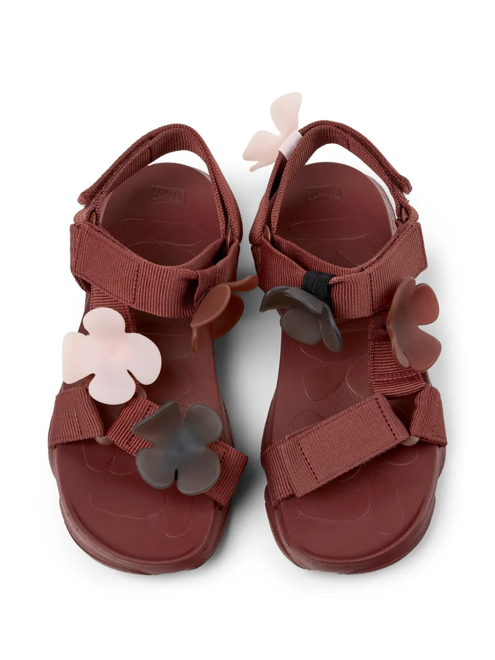 Camper Karst sandalen met bloemdetail Rood