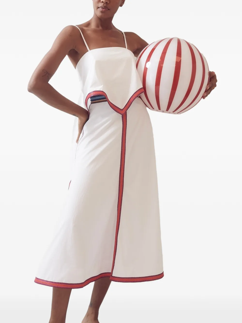  Rosie Assoulin Quartered A-line Midi Skirt - White 
