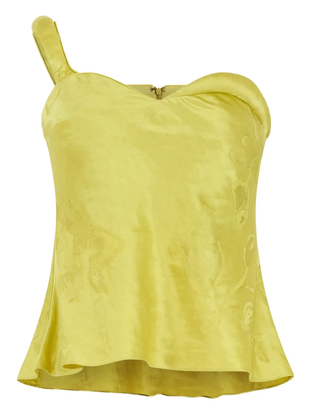 Rosie Assoulin jacquard one-shoulder top - Giallo