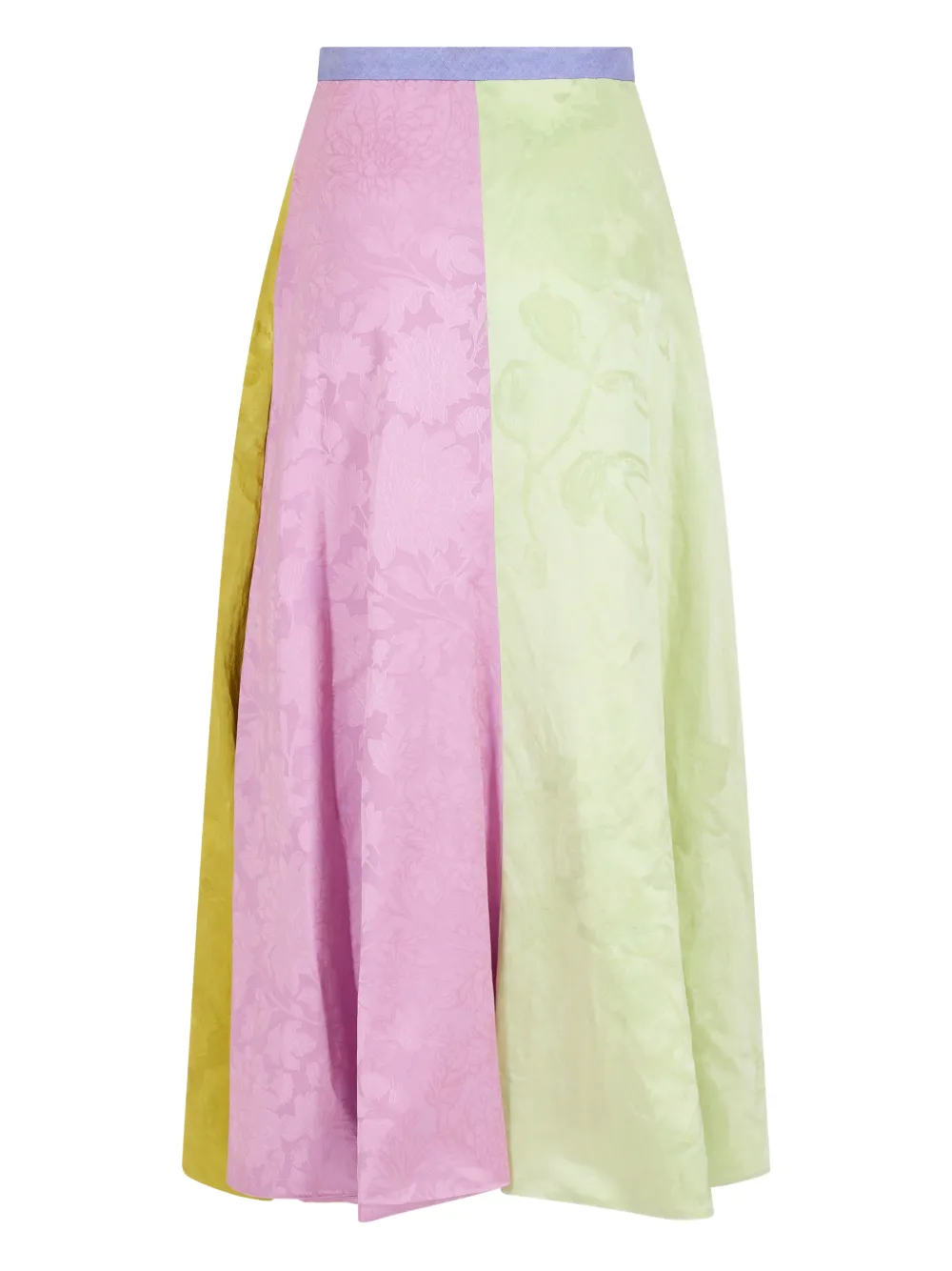 Rosie Assoulin Quartered floral-jacquard A-line midi skirt - Oranje