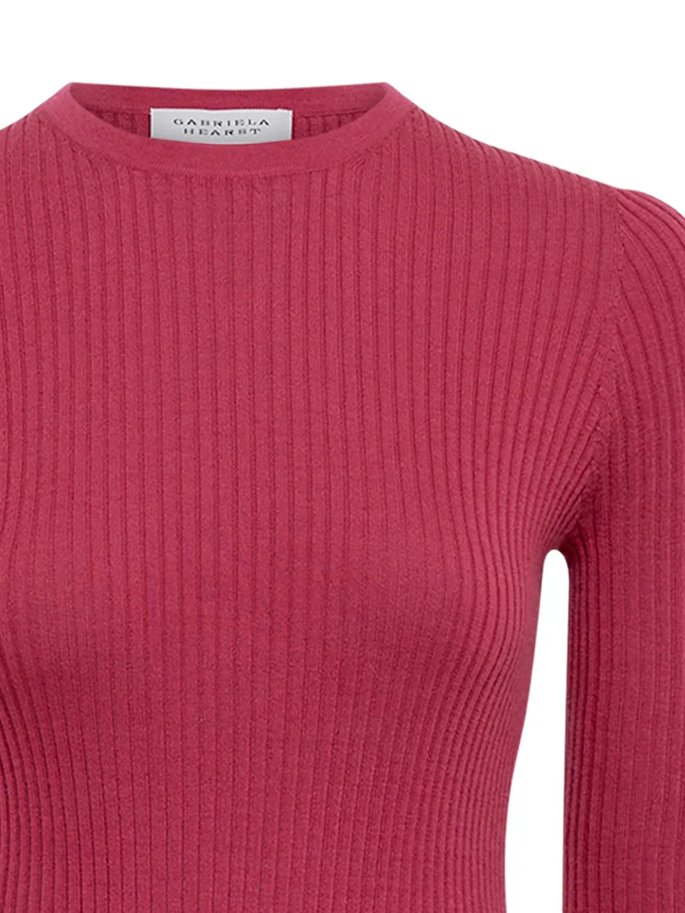 Gabriela Hearst Browning ribgebreid T-shirt Roze