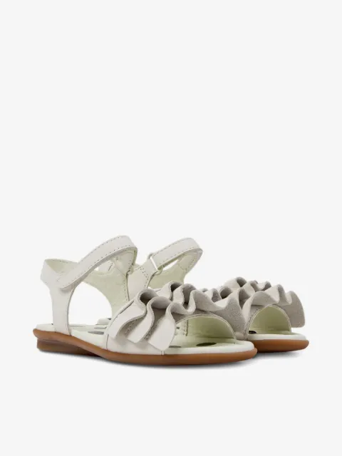Camper Kids Right ruffled sandals