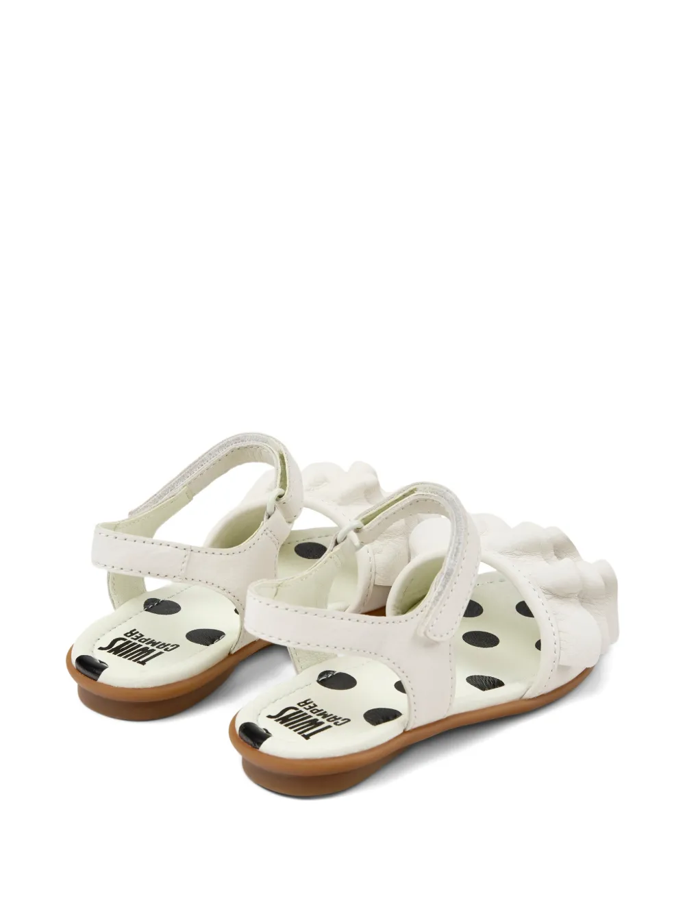 Camper Kids Right sandalen met ruches Wit