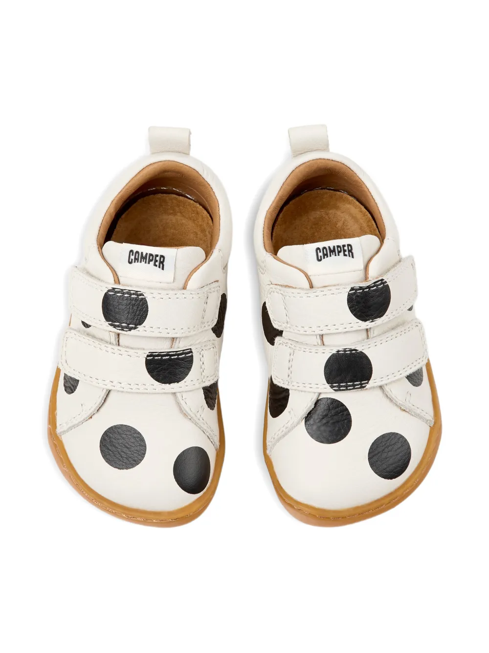 Camper Kids Twins sneakers met dubbele bandjes Beige