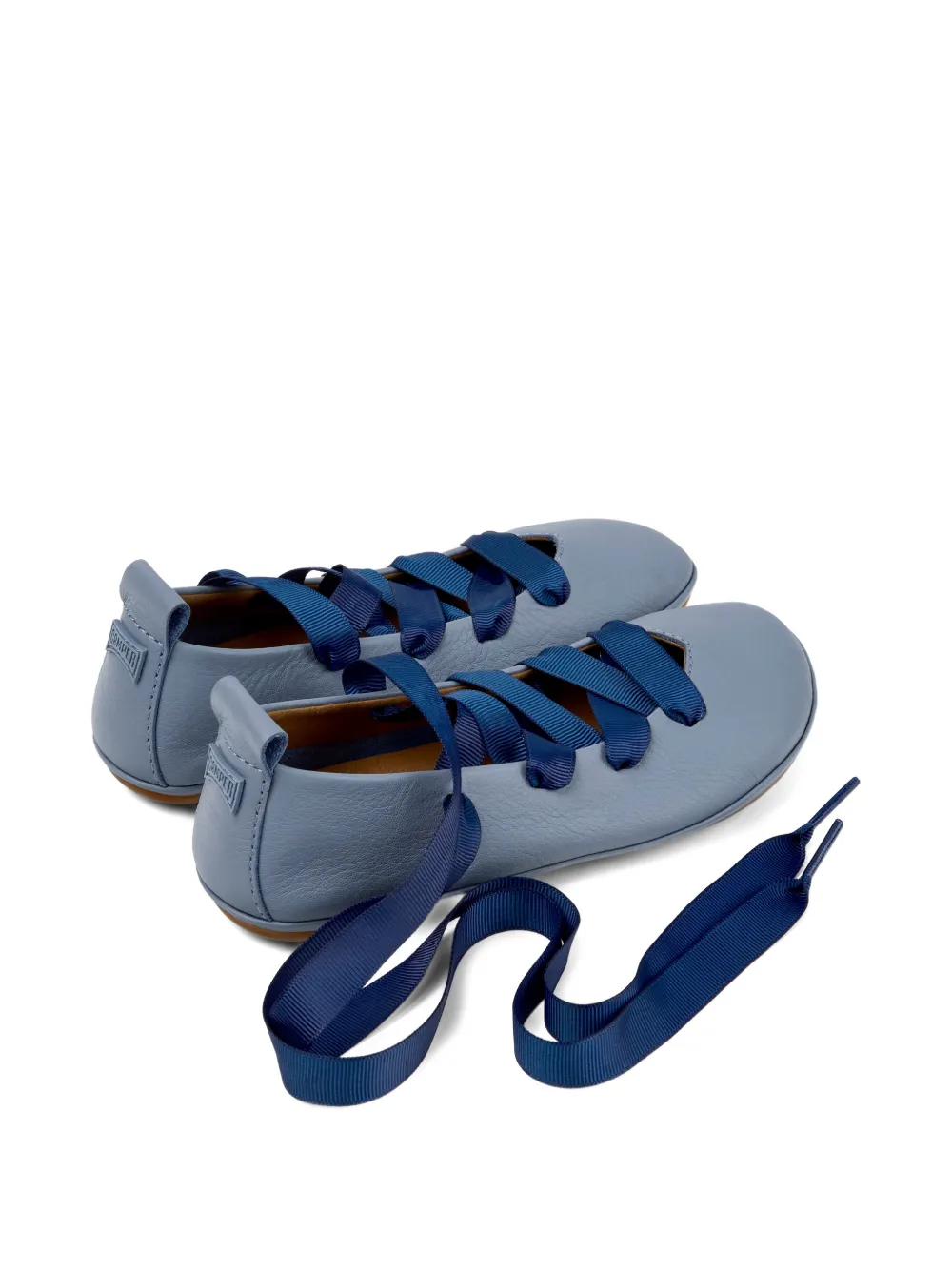 Camper Kids Right ballerina's met veters Blauw
