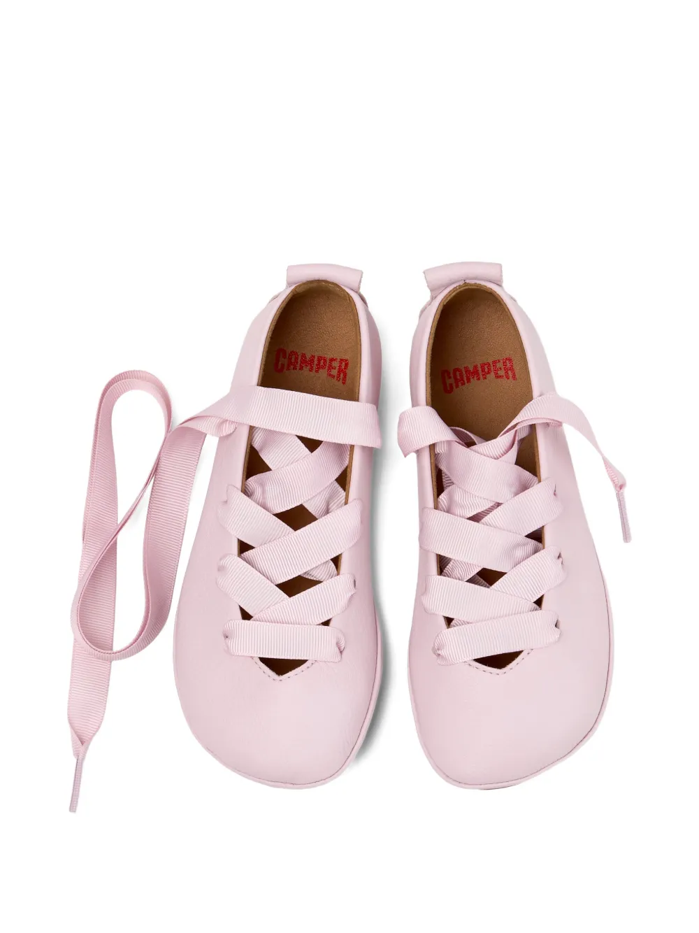 Camper Kids Right leren ballerina's Roze