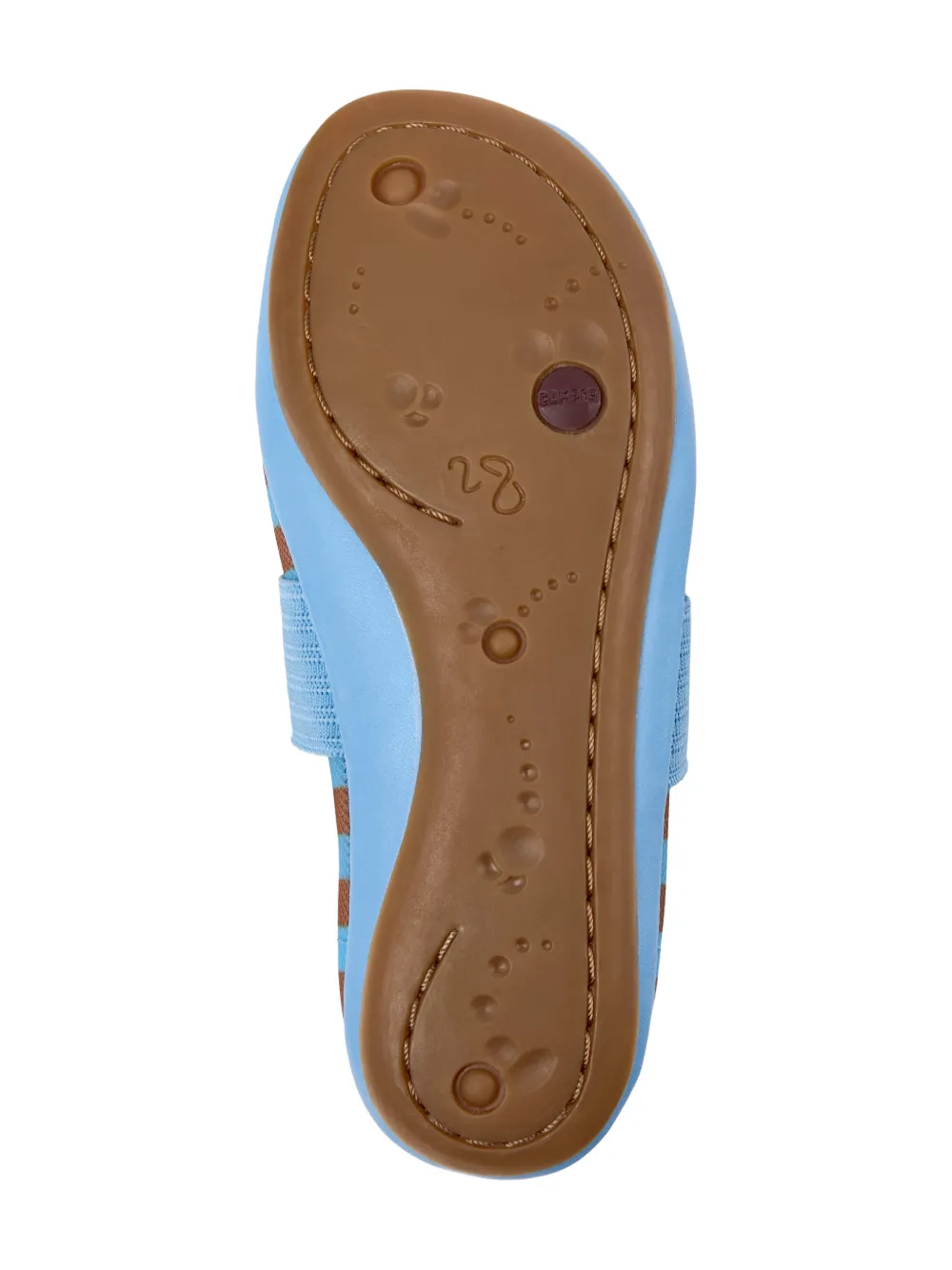 Camper Kids Right gestreepte ballerina's met bandje Blauw