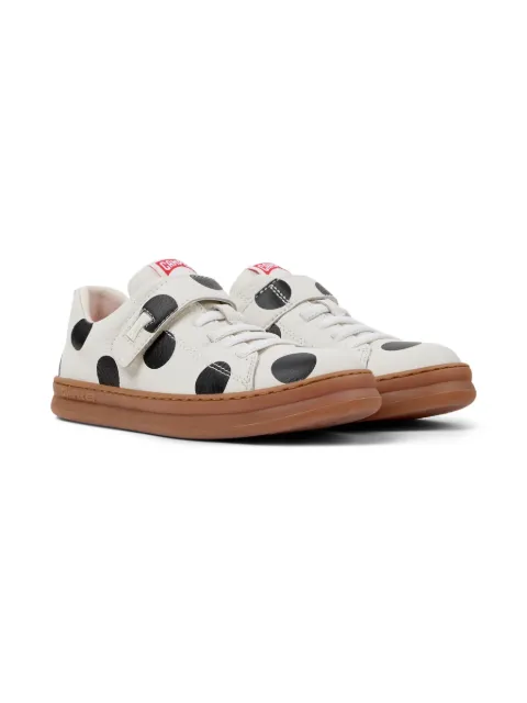 Camper Kids white polka dot trainers