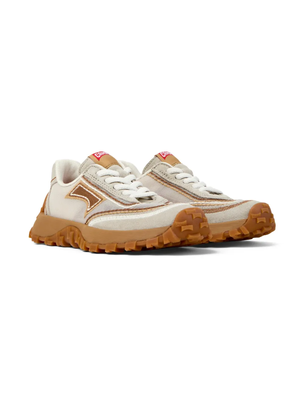 Camper Kids Contrasterende tweeling sneakers Beige