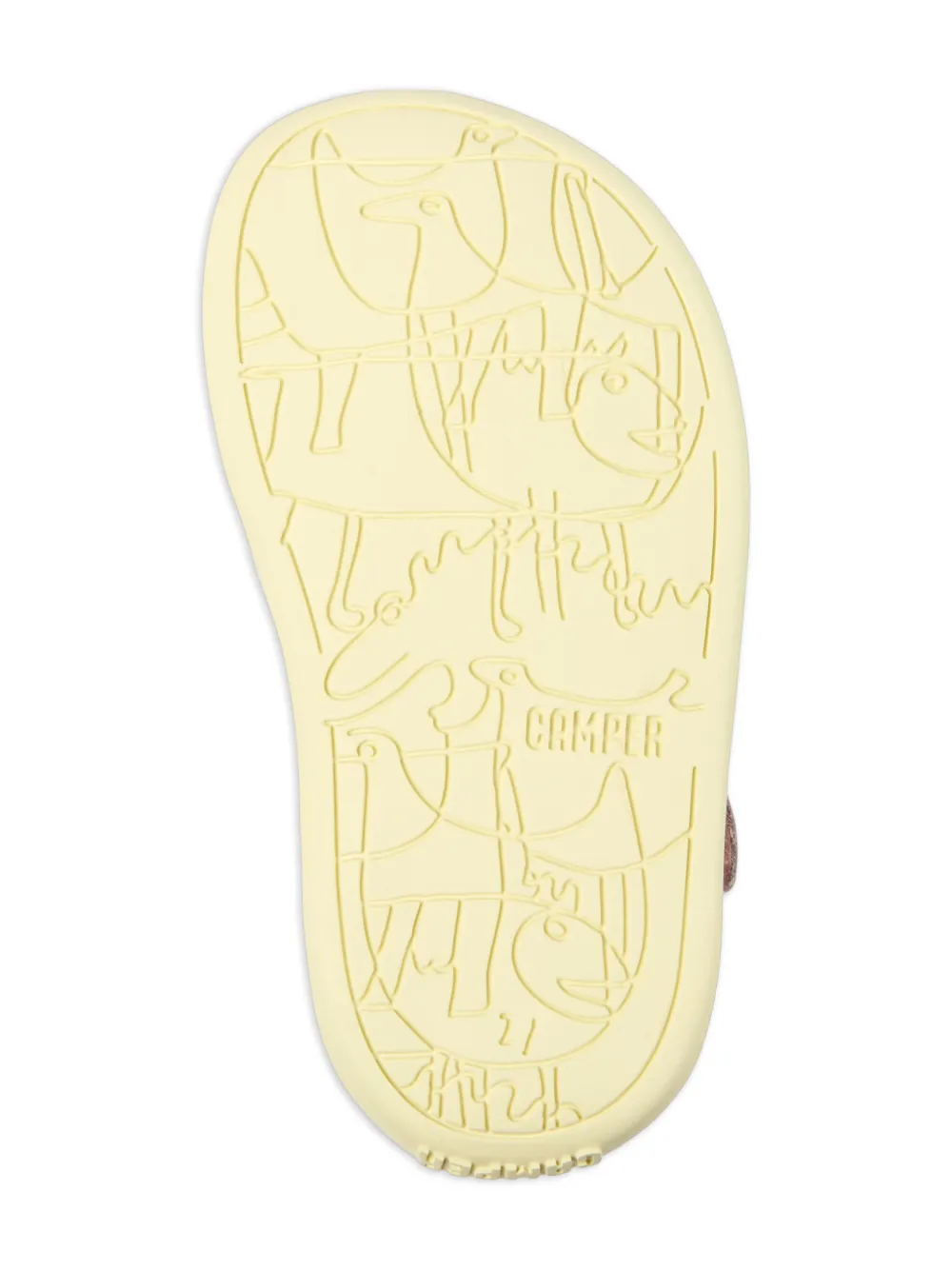 Camper Kids Fruit leren sandalen Roze