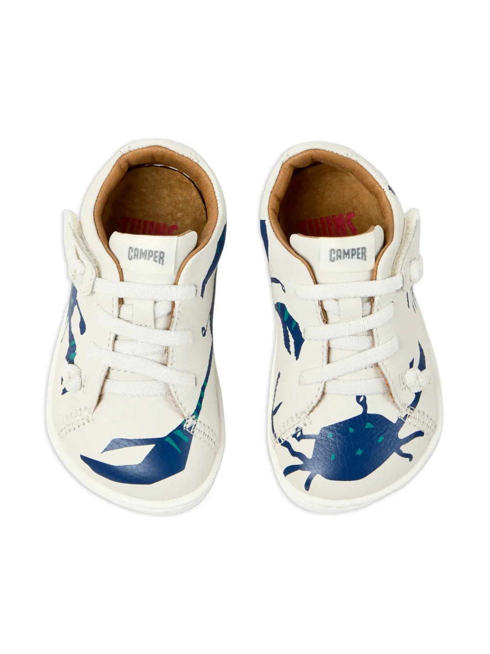 Camper Kids Peu sneakers met krab print Beige