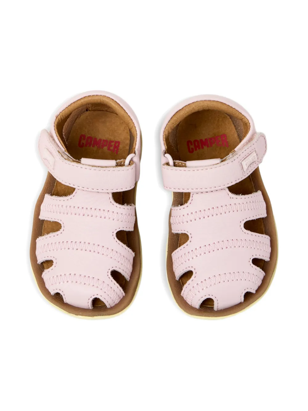 Camper Kids Roze gladde leren sandalen