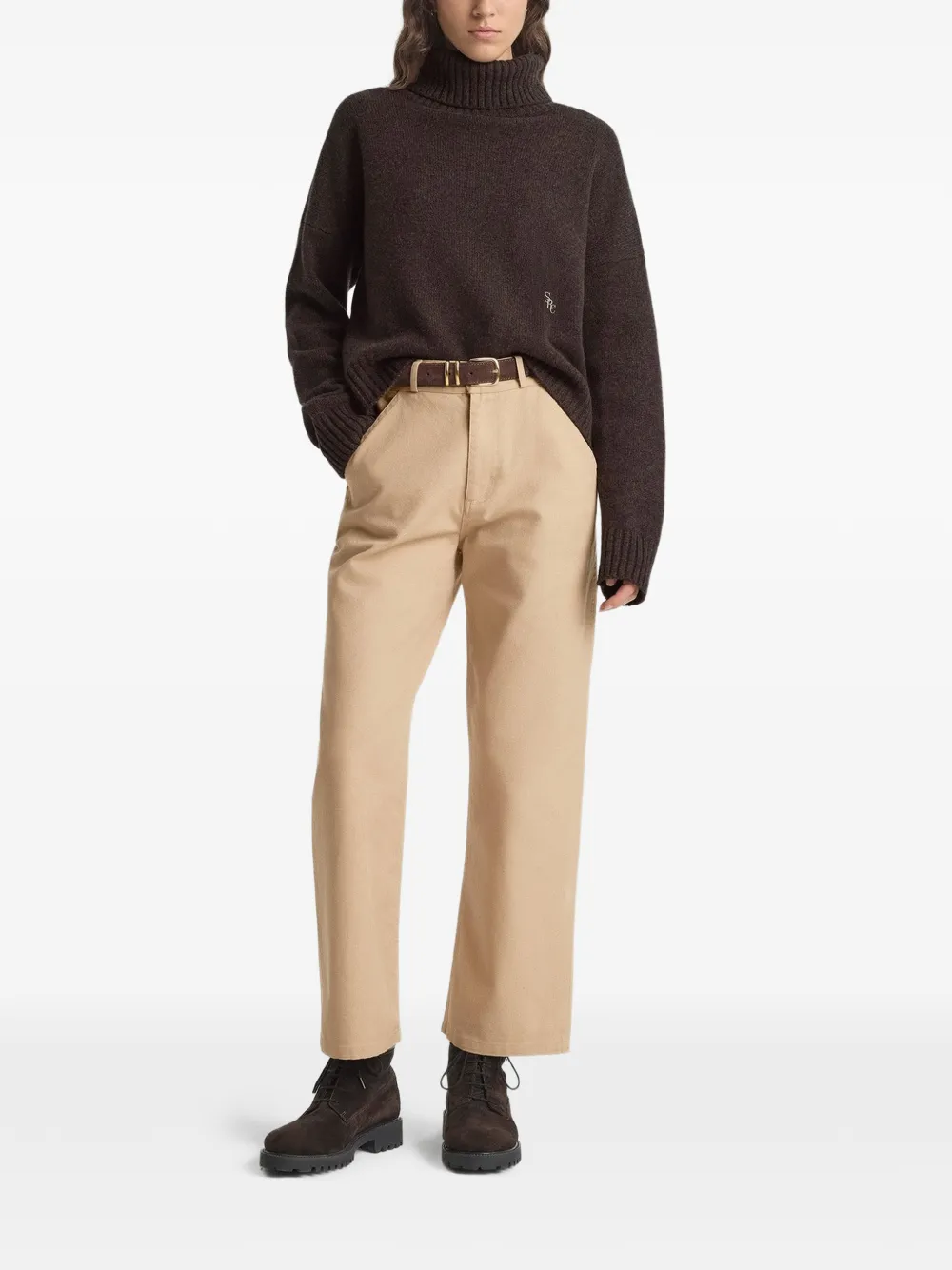 Sporty & Rich SRHWC patch-pocket trousers - Beige