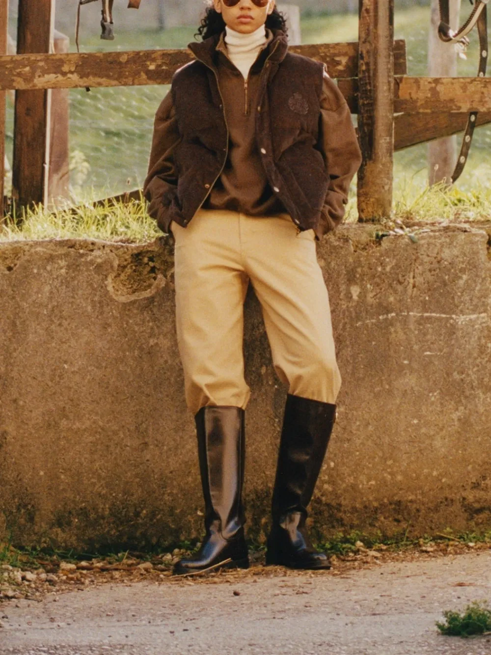 Sporty & Rich SRHWC broek met opgestikte zak Beige