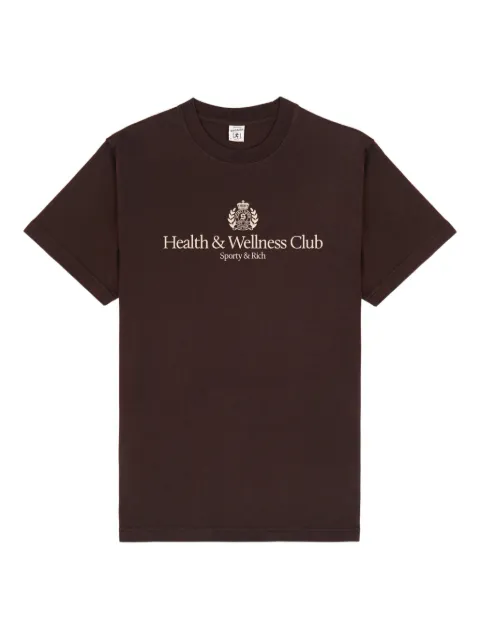 Sporty & Rich H&W Crest graphic-print T-shirt