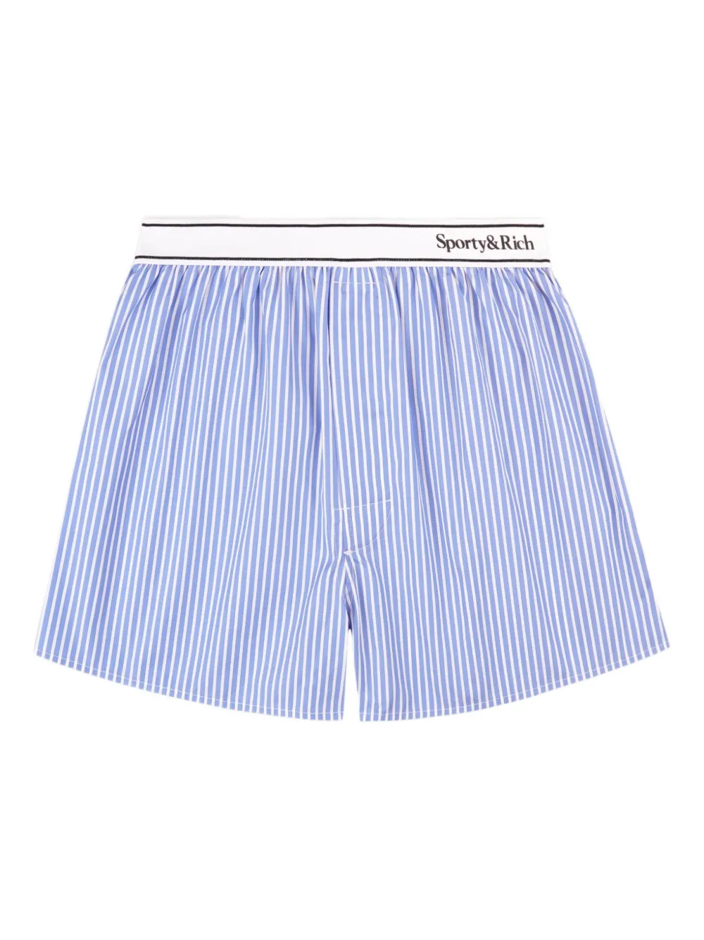 Sporty & Rich Serif logo striped boxer shorts - Blu