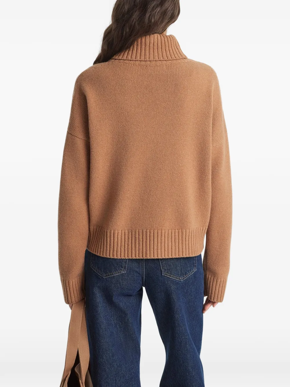  Sporty & Rich Src Turtleneck Logo-embroidered Sweater - Brown 