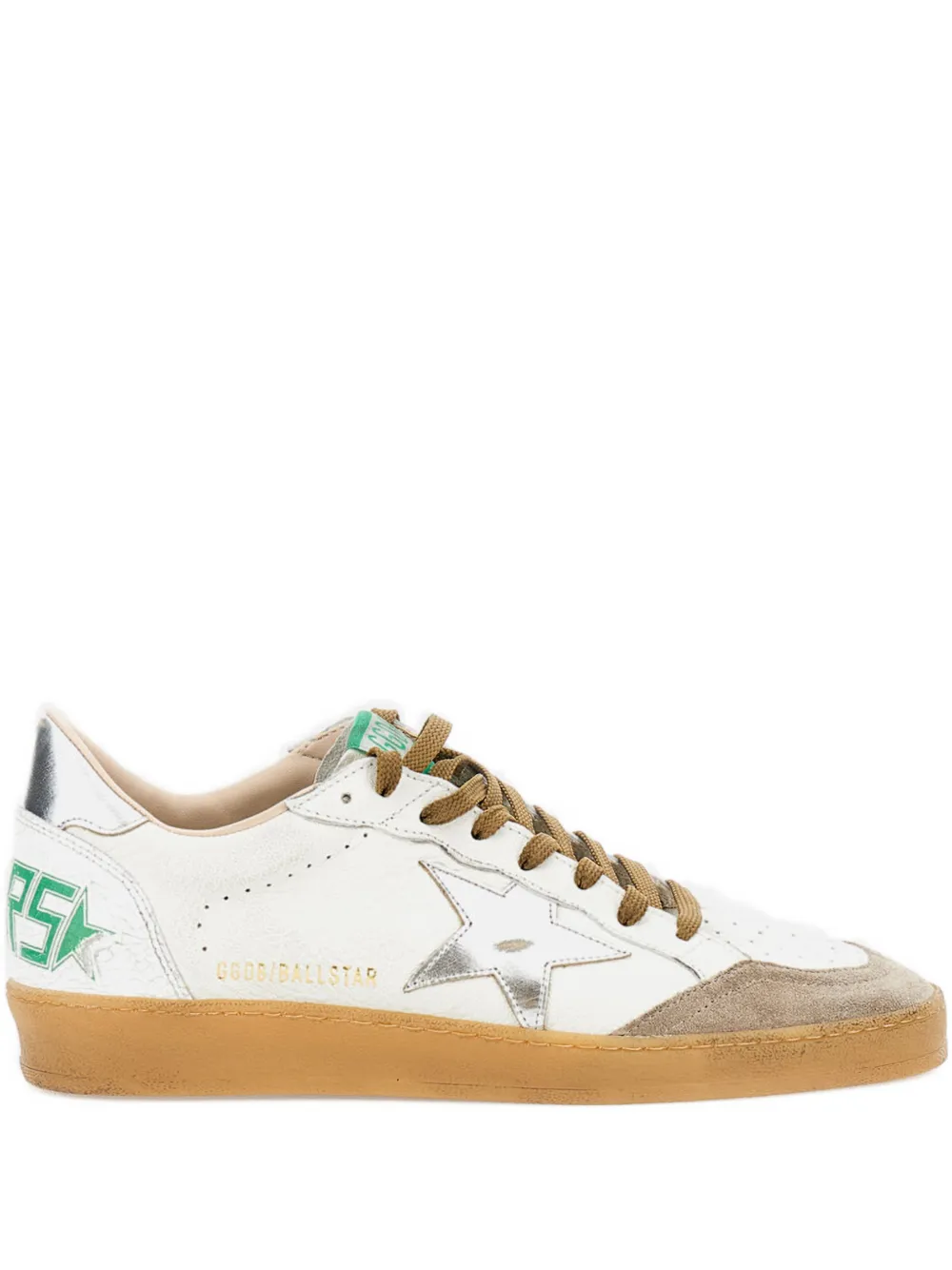Golden Goose star-applique leather sneakers - Bianco
