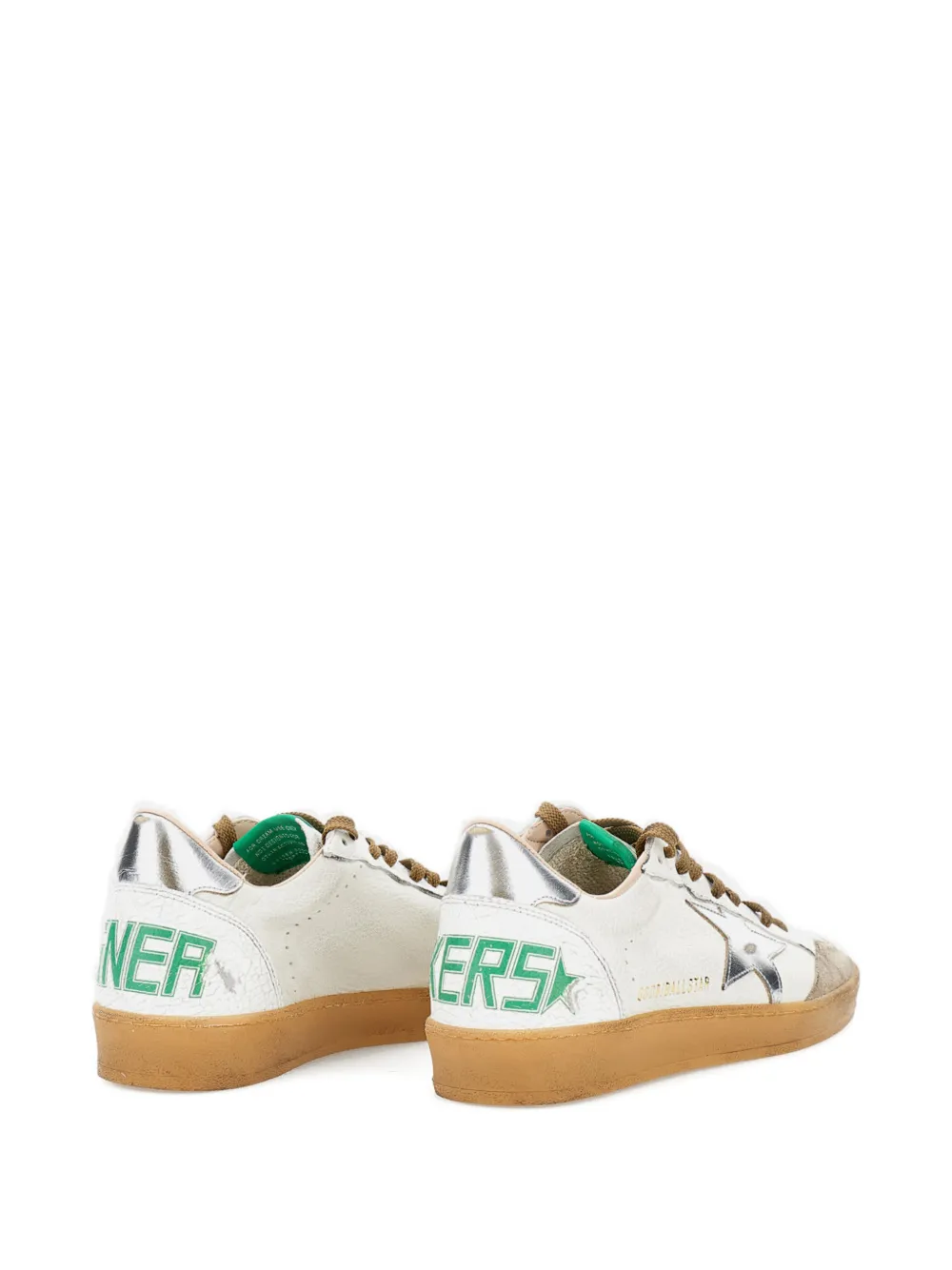 Golden Goose Leren sneakers met ster-applicatie Wit