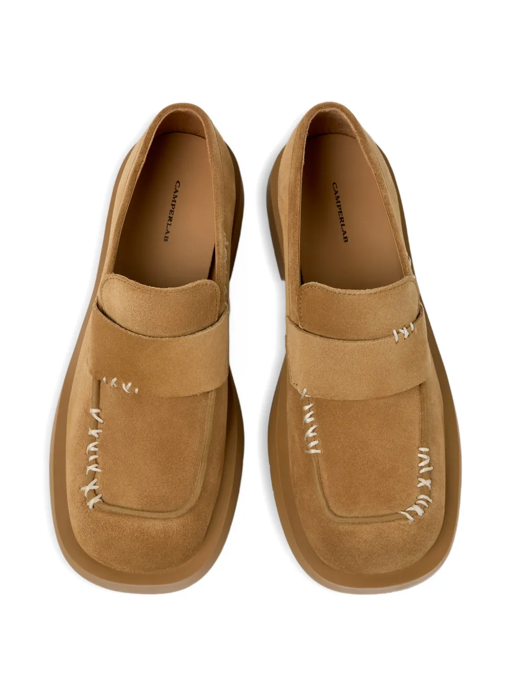 CamperLab Loafers met stiksel Bruin
