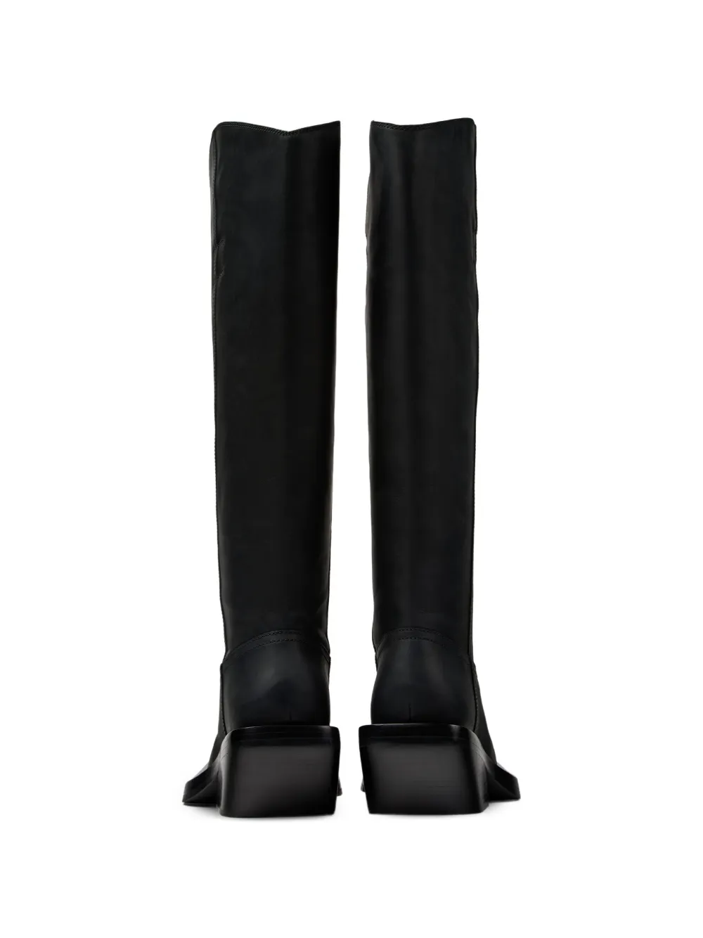 CamperLab Leren laarzen met vierkante neus Zwart