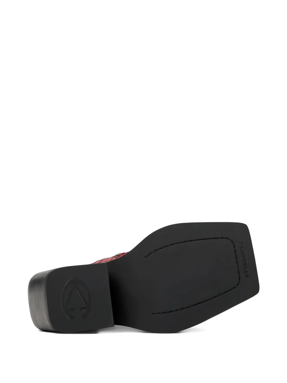 CamperLab Quetal enkellaarzen met textuur Rood