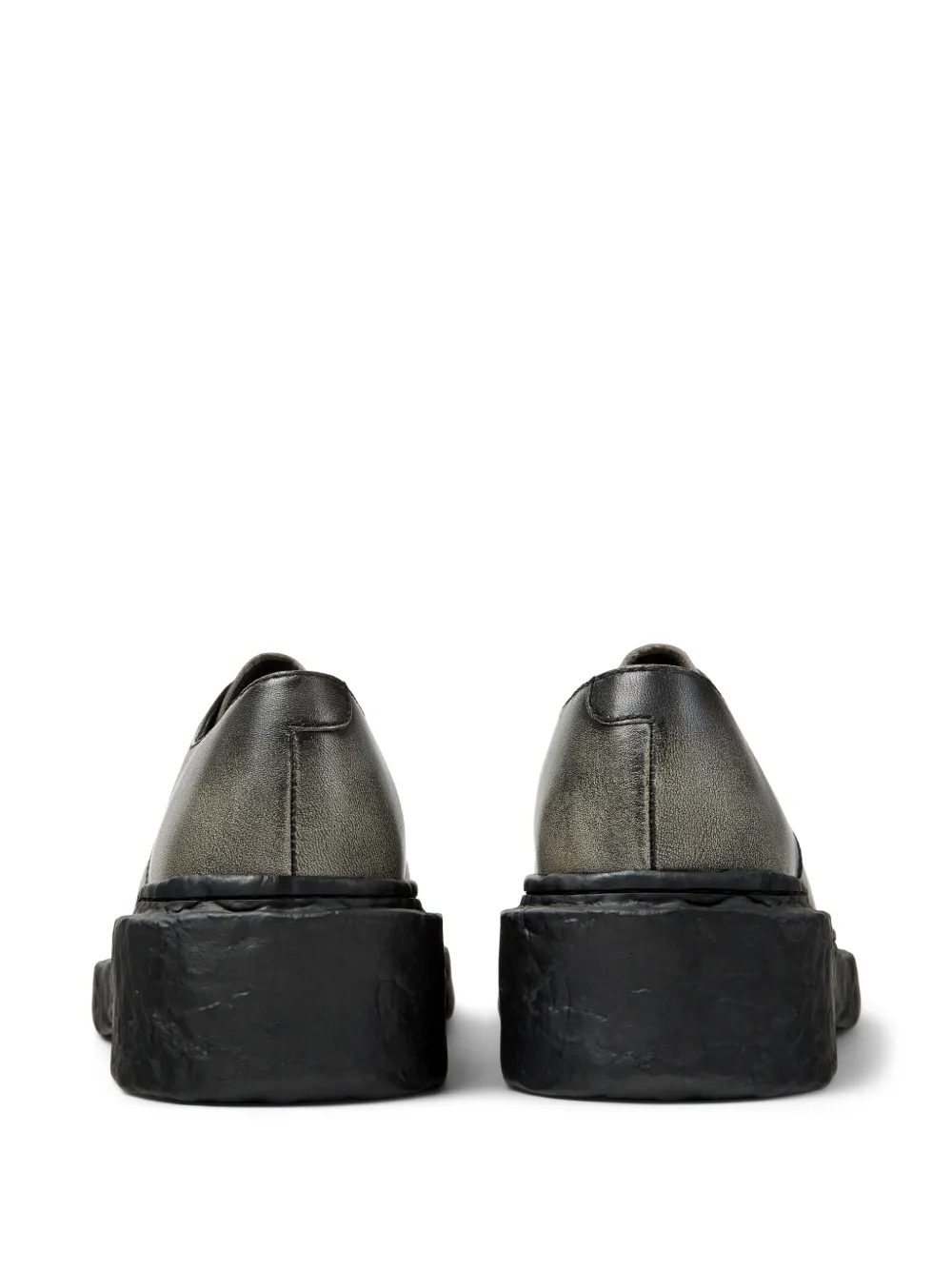 CamperLab Gladde leren veterschoenen Grijs