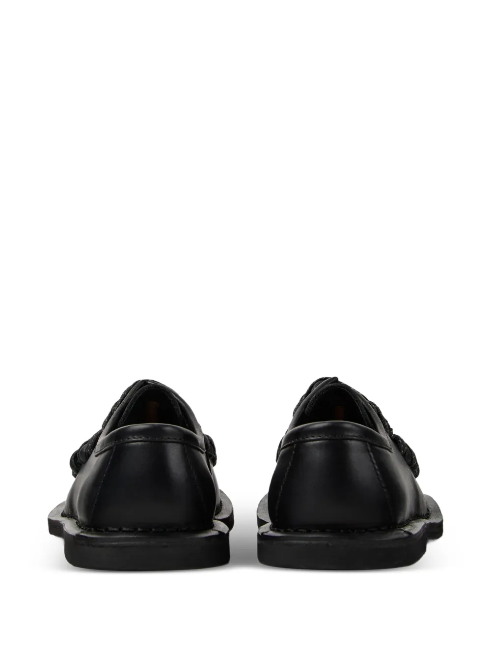 CamperLab Eki gevlochten leren loafers Zwart