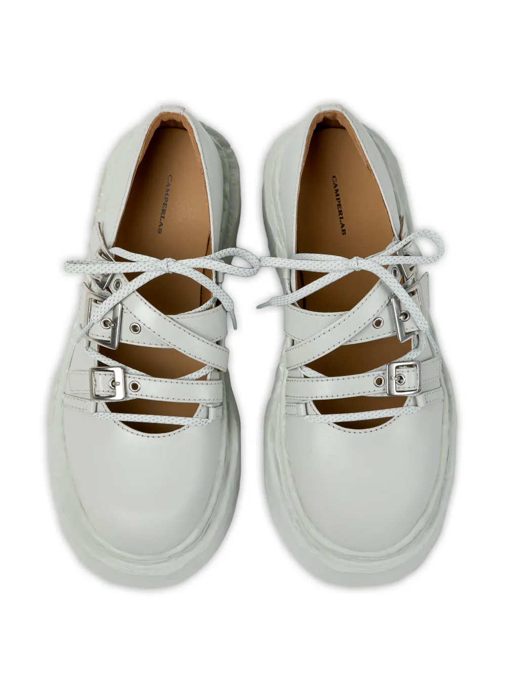 CamperLab Vamonos loafers met gespband Wit