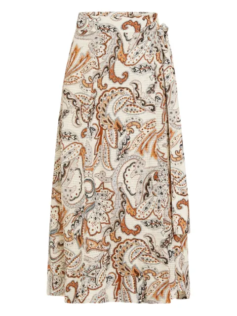 Marie Oliver Estine wrap midi skirt