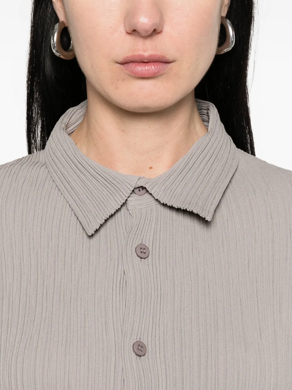 Hatching Pleats Shirt | 이세이 미야케 | FETCHING