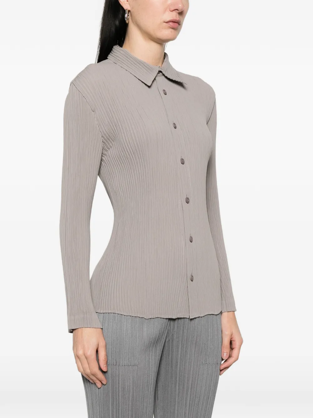 Hatching Pleats Shirt | 이세이 미야케 | FETCHING
