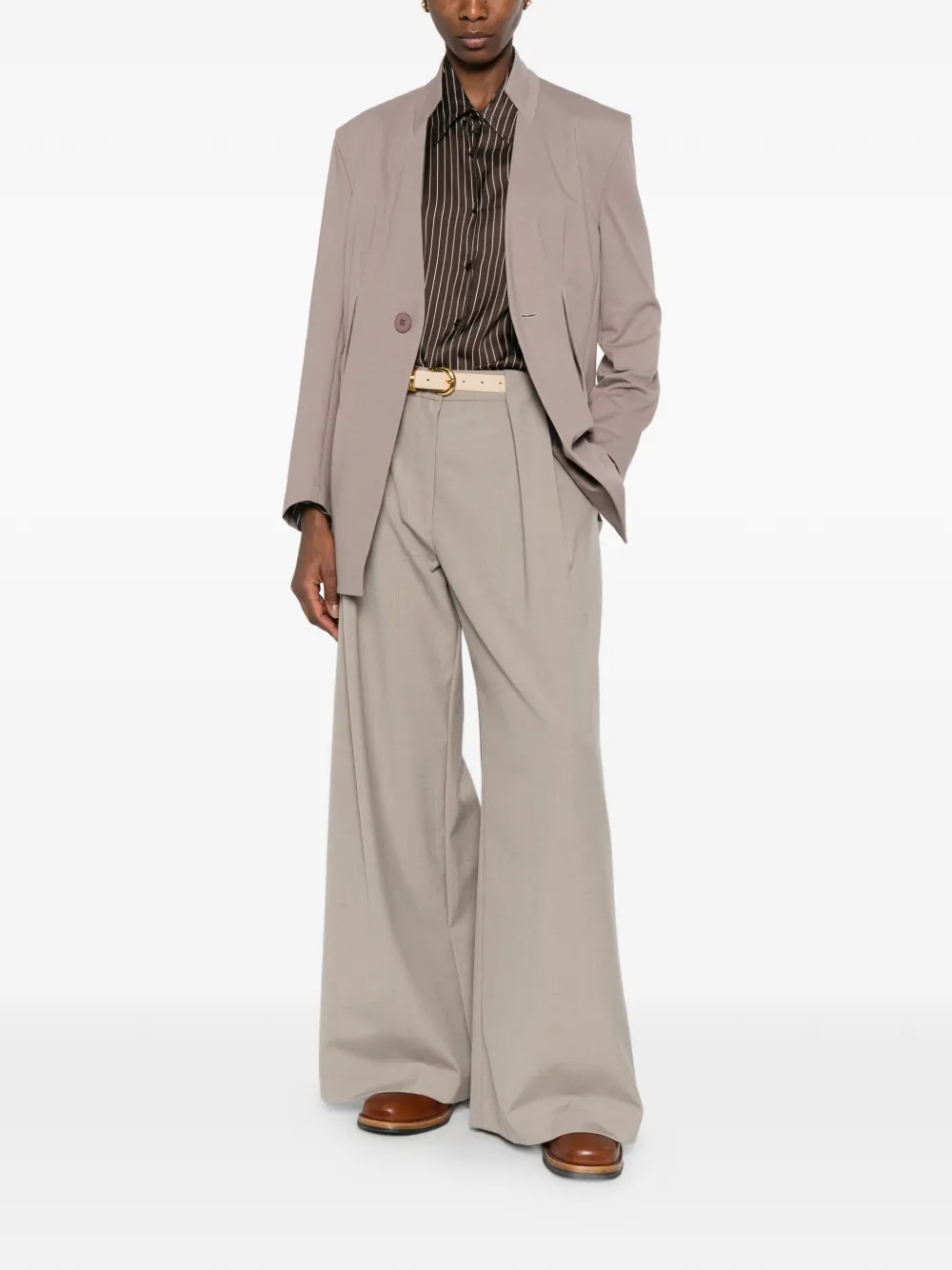  Issey Miyake Button-fastening Single-breasted Blazer - Neutrals 