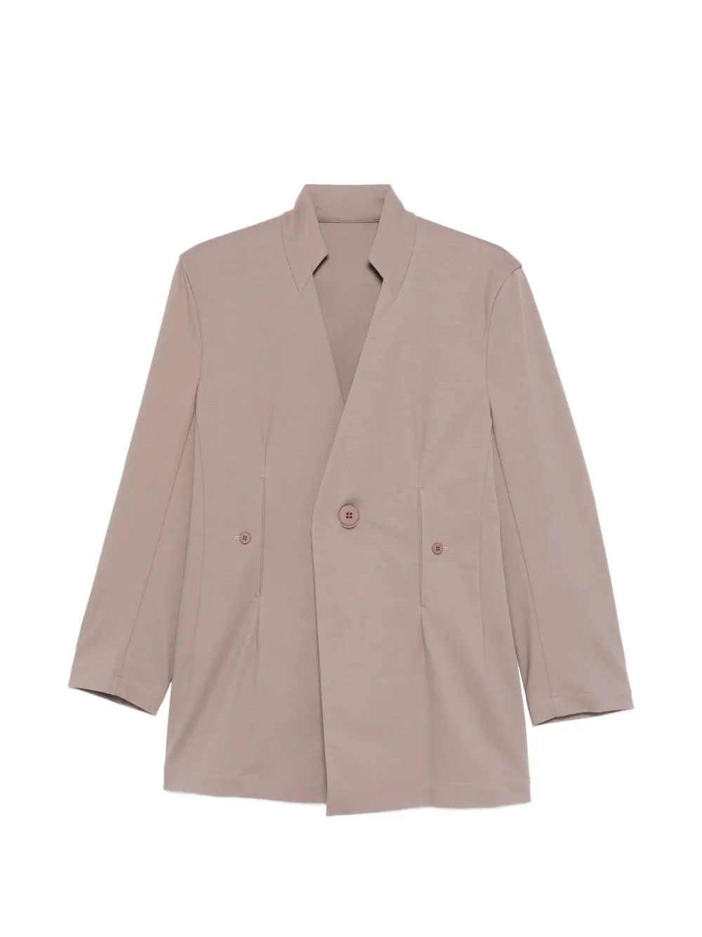 Issey Miyake button-fastening single-breasted blazer - Neutrals