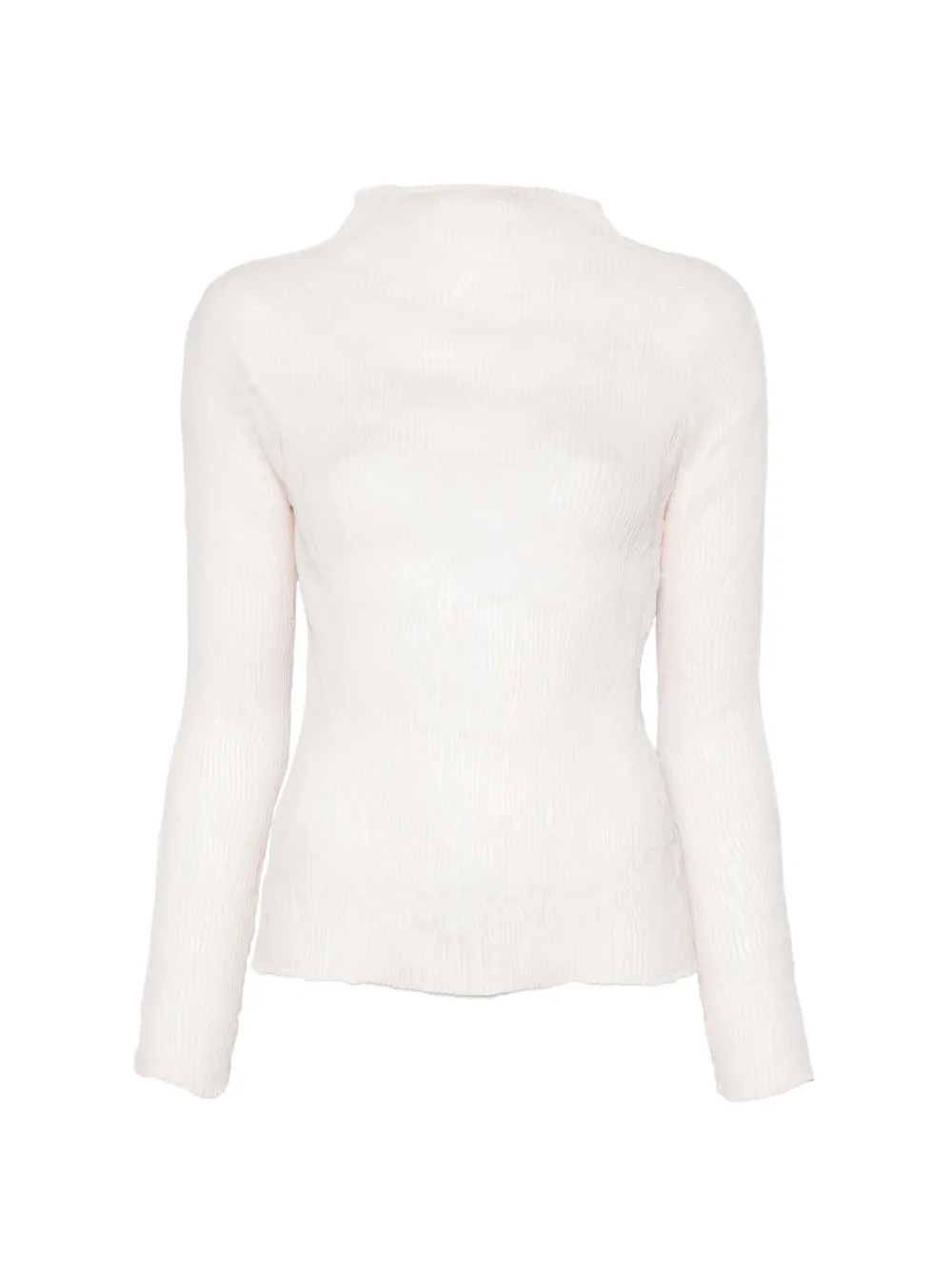 Issey Miyake chiffon long-sleeve top - Rosa