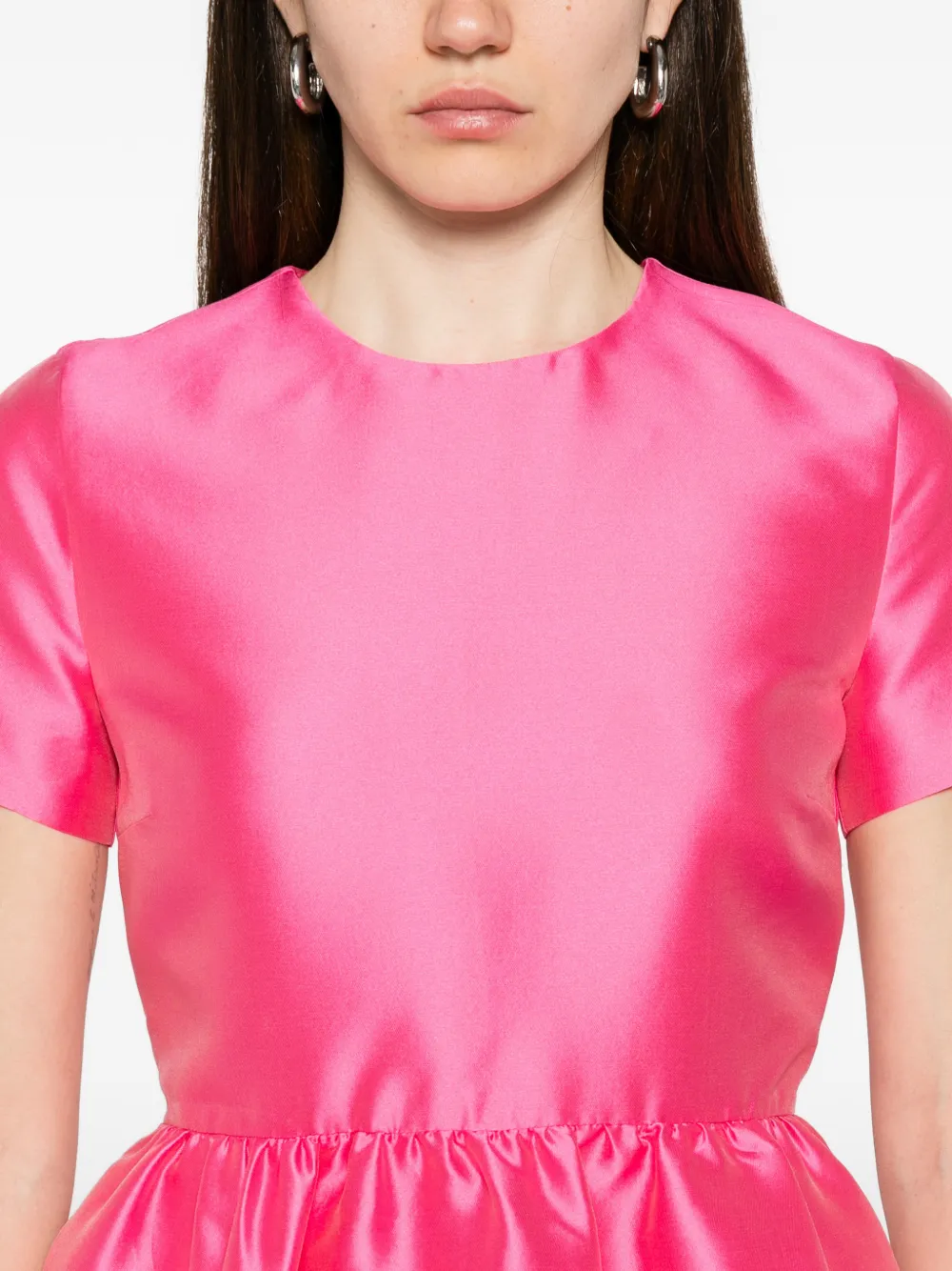 Bernadette Lexi jurk met gesmockte taille Roze