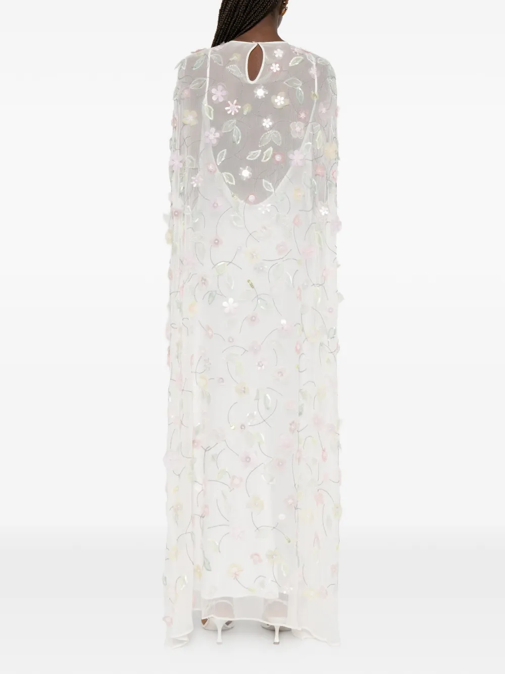 Bernadette Eleonore maxi-dress met pailletten Wit