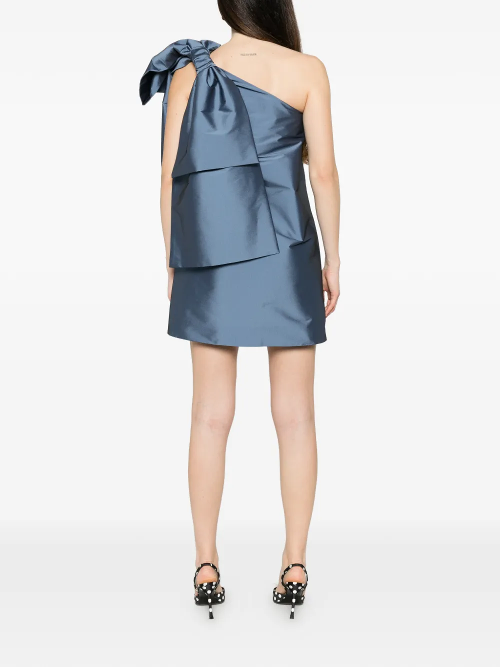 Bernadette Winnette asymmetrische mini-jurk met strik Blauw