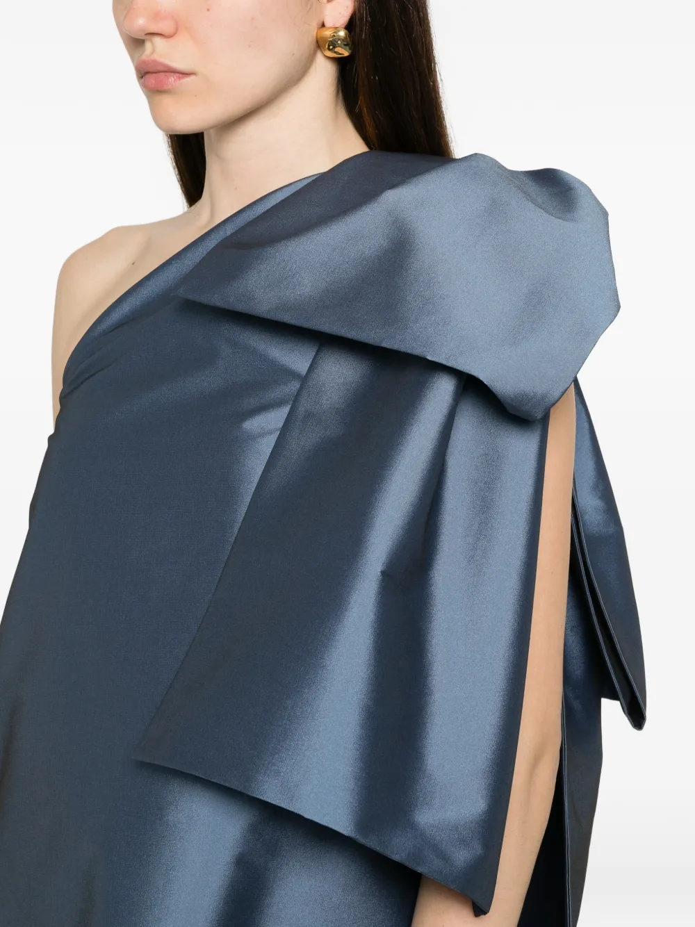 Bernadette Winnette asymmetrische mini-jurk met strik Blauw