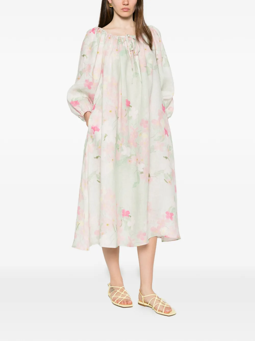 chinese dress ladies ISA Scarf Satin Maxi Dress