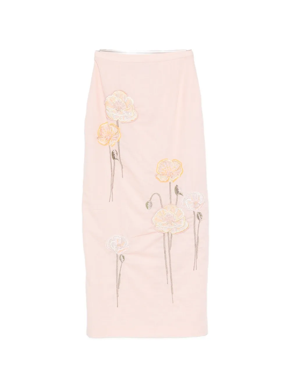 Bernadette Norma embroidered midi skirt - Rosa