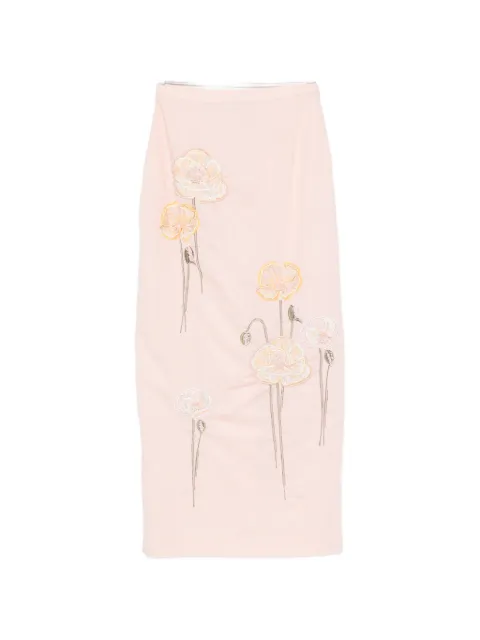 Bernadette Norma embroidered midi skirt