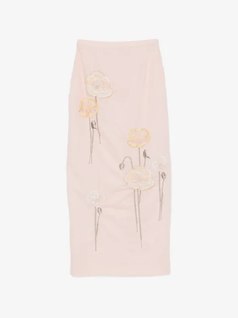 Bernadette Norma embroidered midi skirt