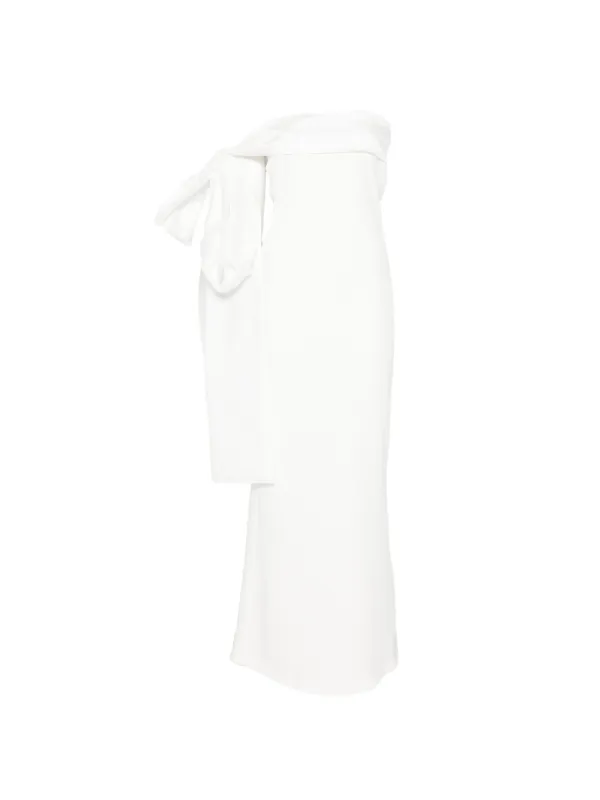 Bernadette Bart Bow-detail Dress in Neutrals