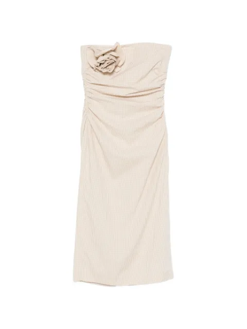 Bernadette Vera flower-brooch midi dress
