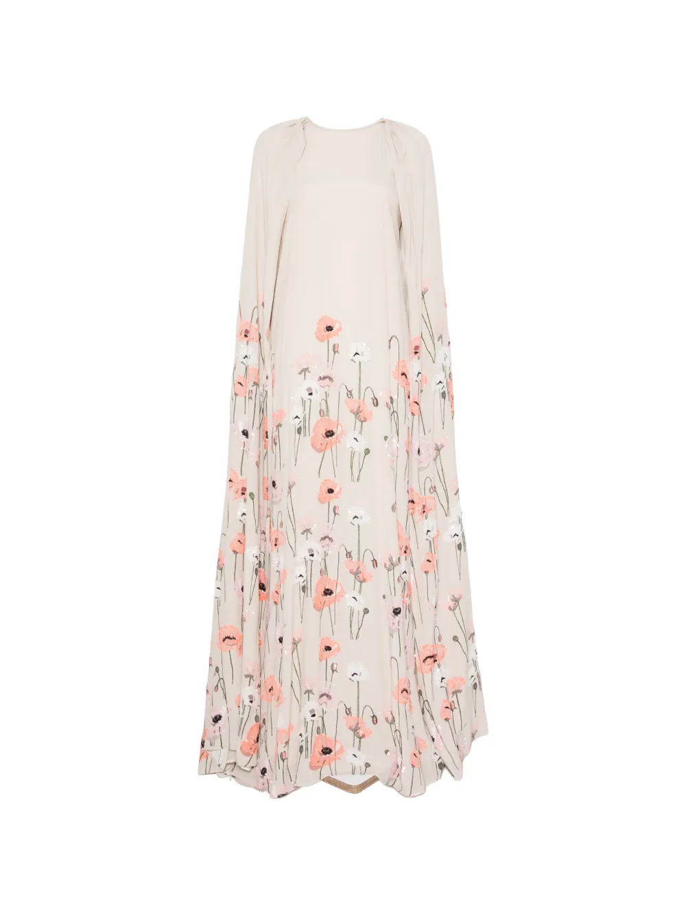 Bernadette Minnie poppy-embroidered dress - Toni neutri