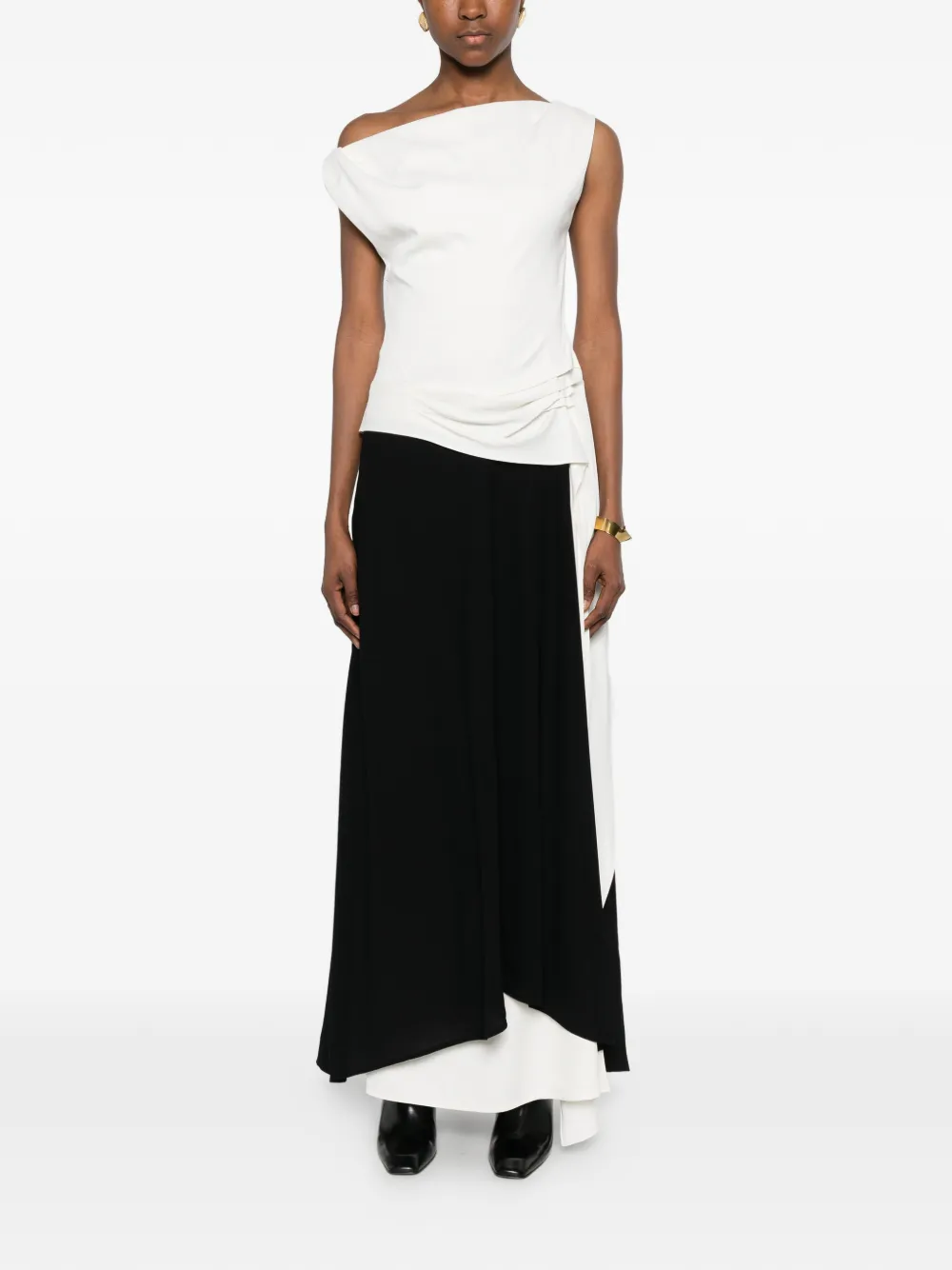 Proenza Schouler Daliah crêpe maxi-jurk Wit